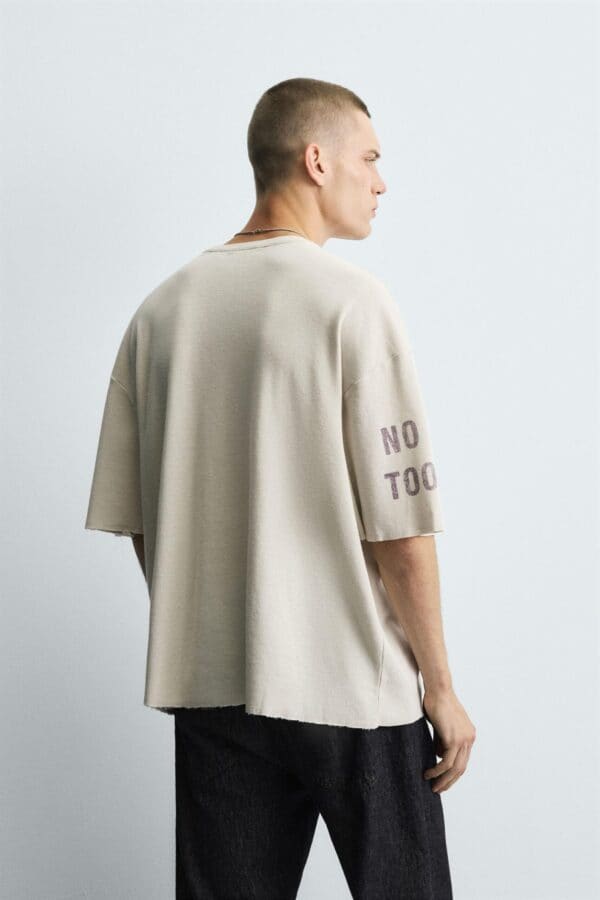 Washed Printed Knit T-Shirt - Image 5